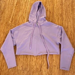 Alo Yoga Lavender Crop Hoodie